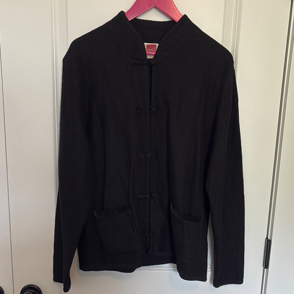 Vintage Wool Tally Ho‎ Black Sweater